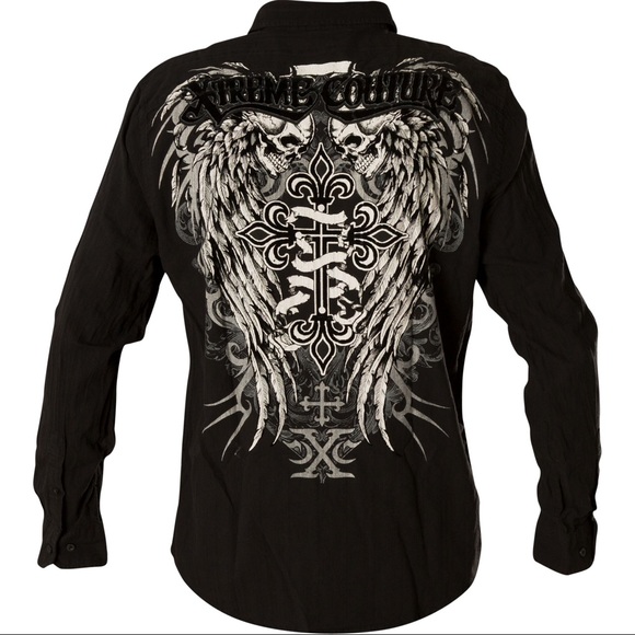 NWT Xtreme Couture Kings Fall Long Sleeve Shirt - Picture 1 of 6